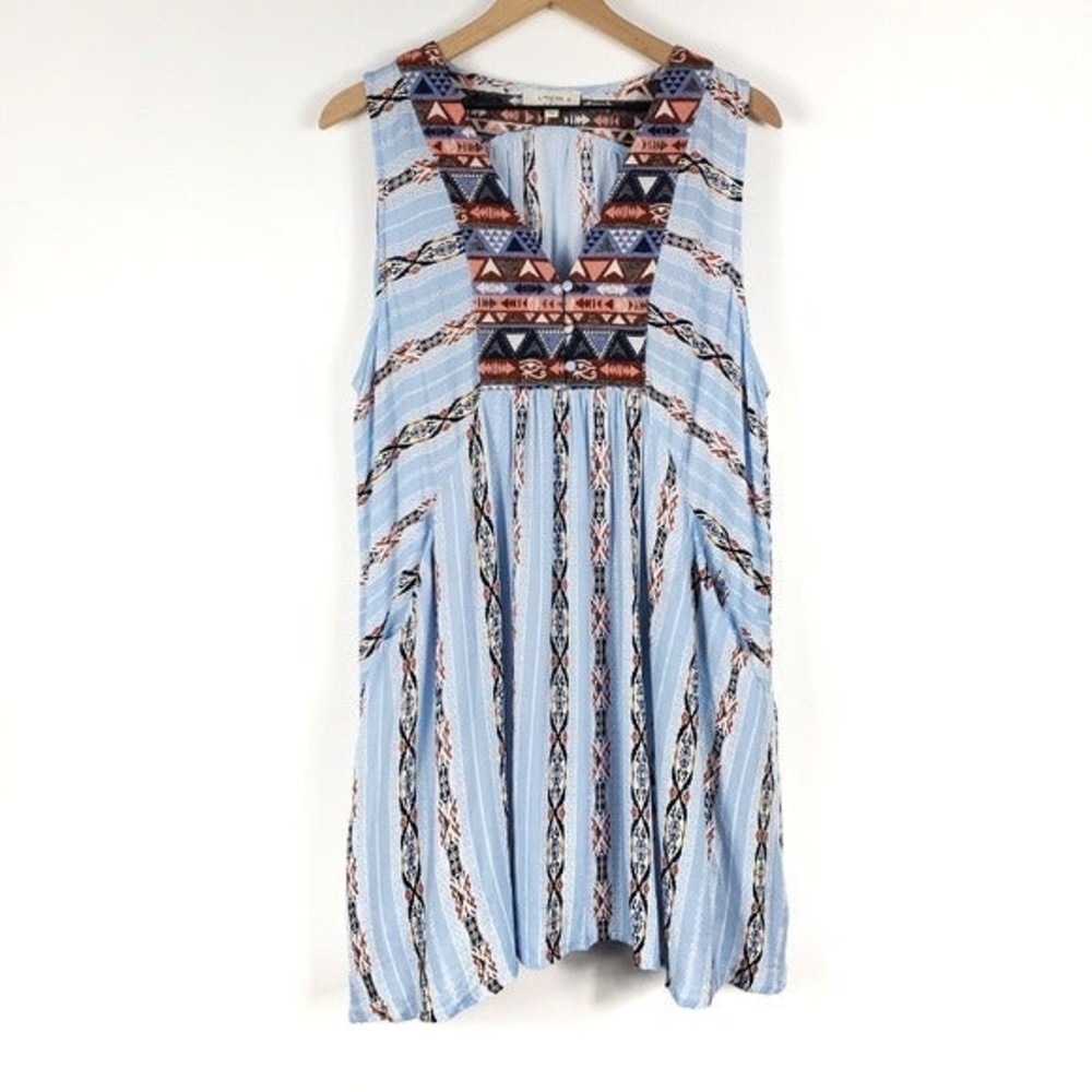 Umgee sleeveless Aztec Tribal dress